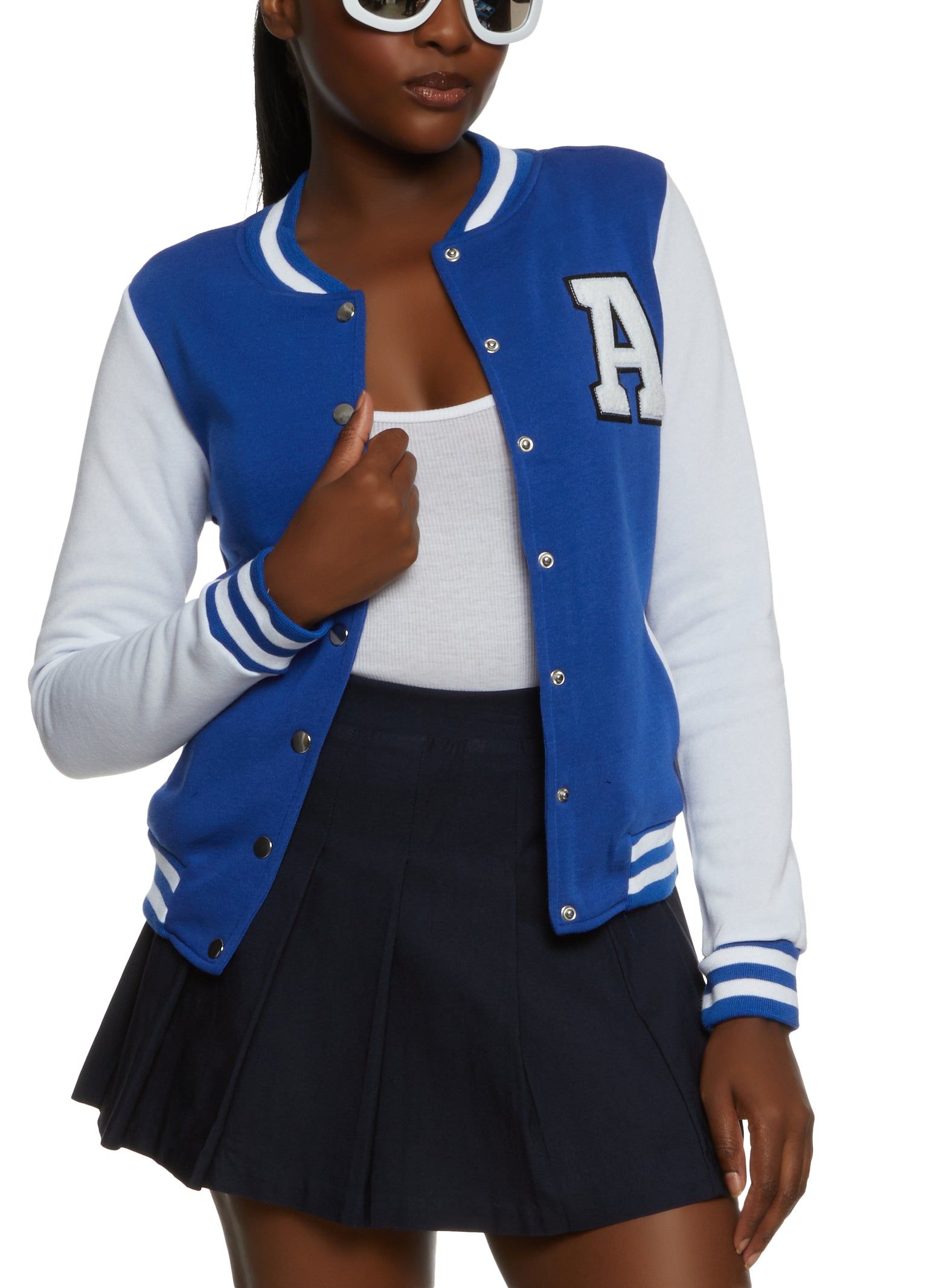 Color Block Letterman Jacket sold by Rainbow
