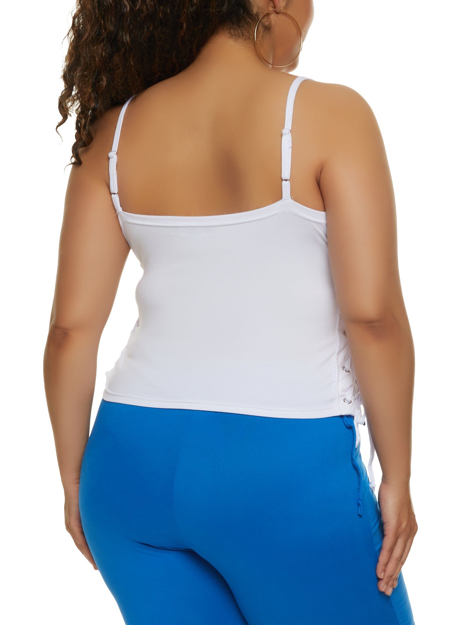 Plus Size American Thighs Lace Up Side Tank Top sold by Rainbow product image thumbnail 3