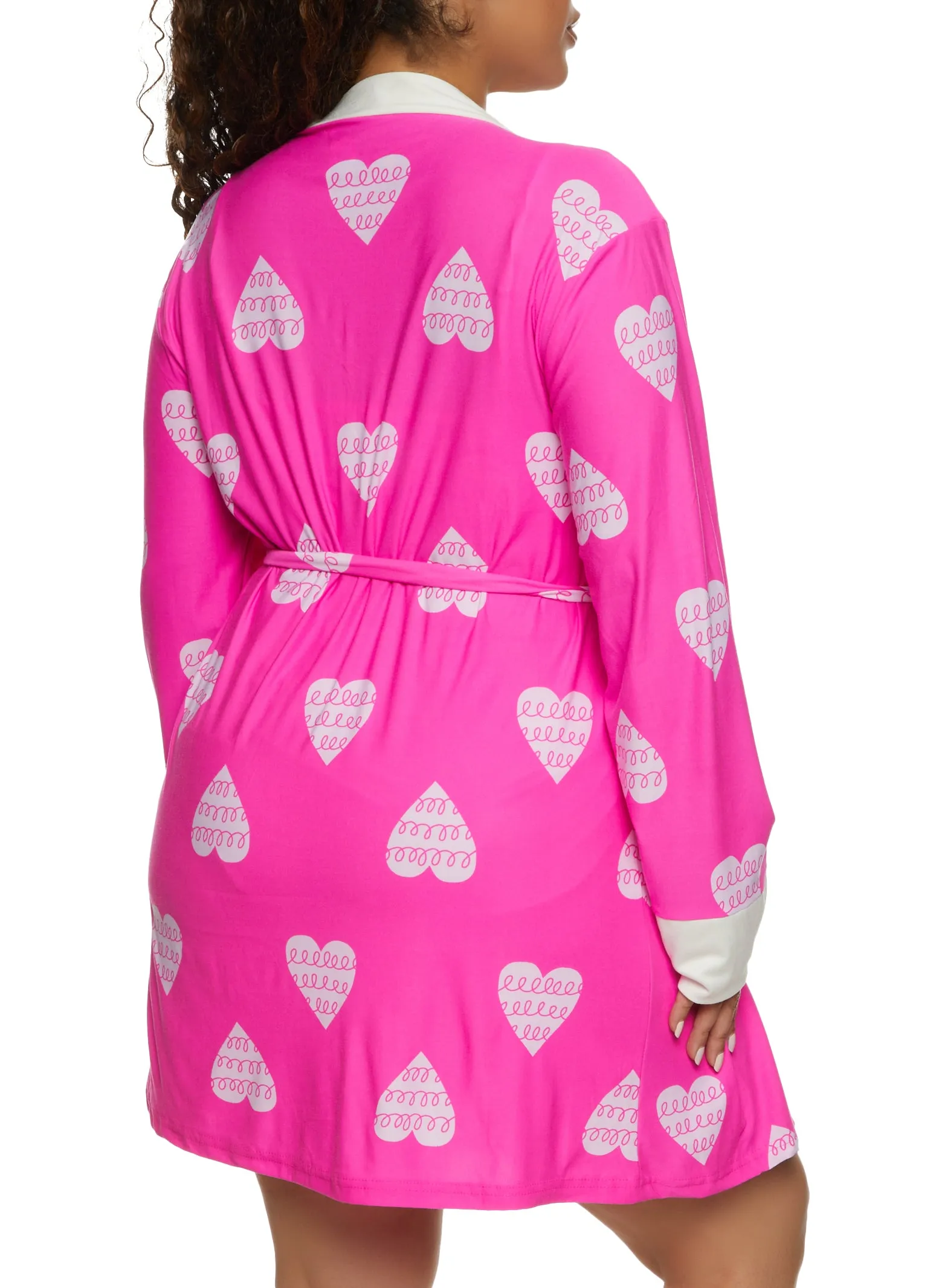 Plus Size Not Your Babe Nightgown with Heart Printed Robe sold by Rainbow product image thumbnail 2