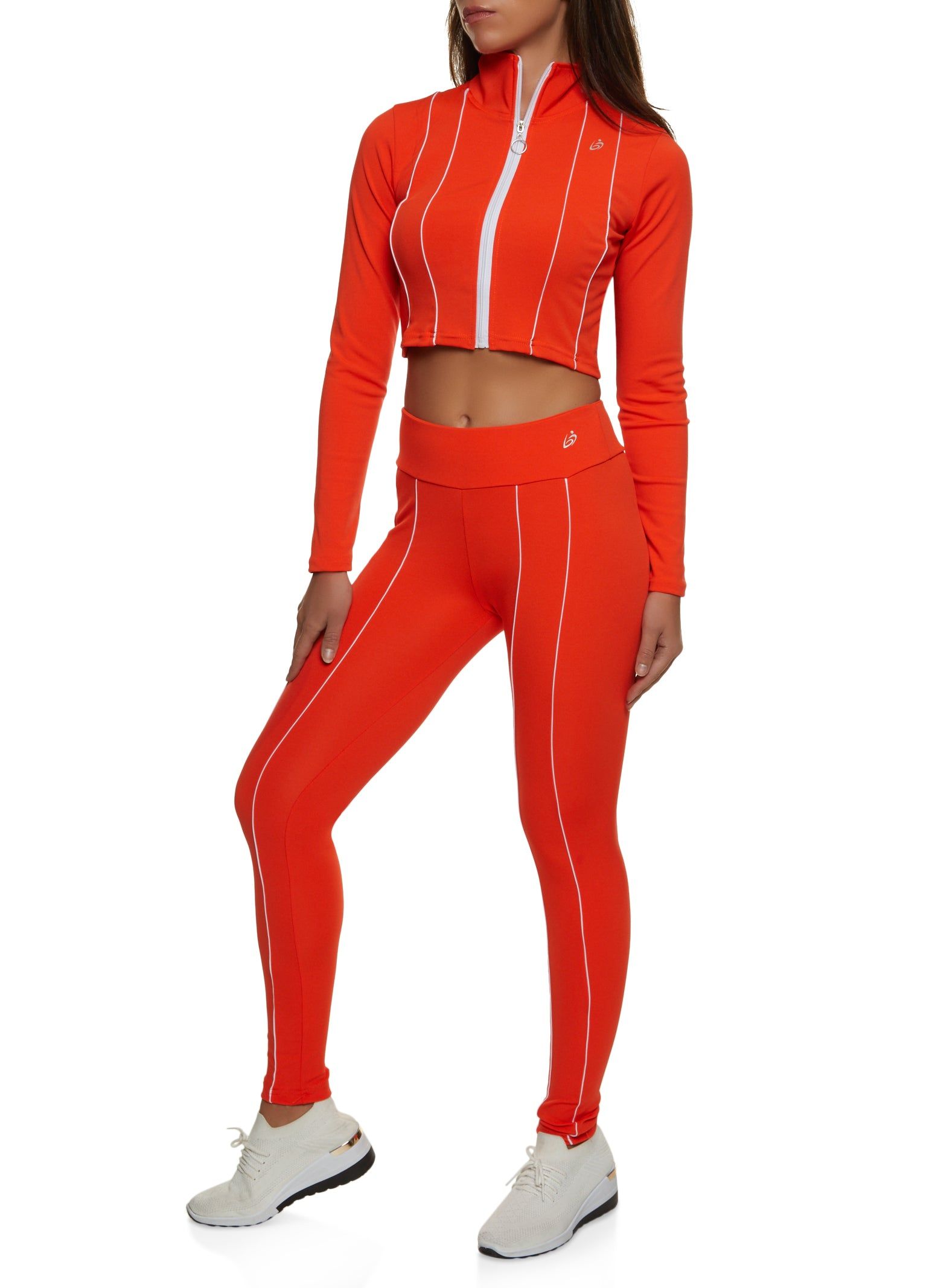 Contrast Pintuck Detail Cropped Track Jacket sold by Rainbow product image thumbnail 2