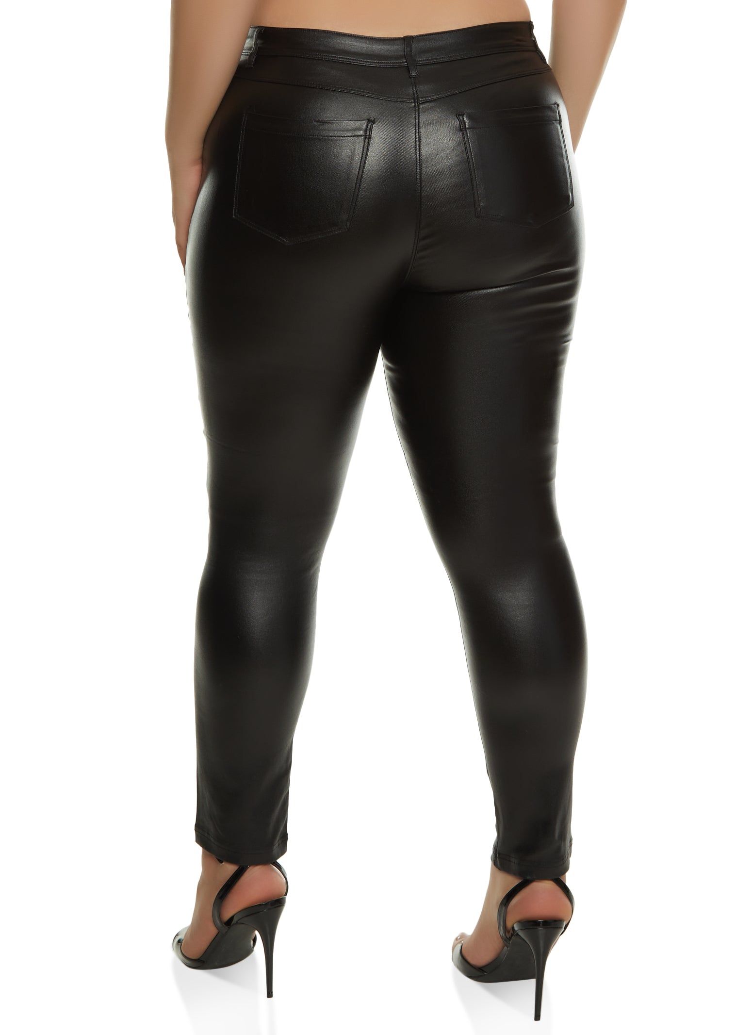 Plus Size Faux Leather Skinny Pants sold by Rainbow product image thumbnail 2