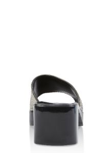 Rhinestone Band Jelly Block Heel Sandals sold by Rainbow