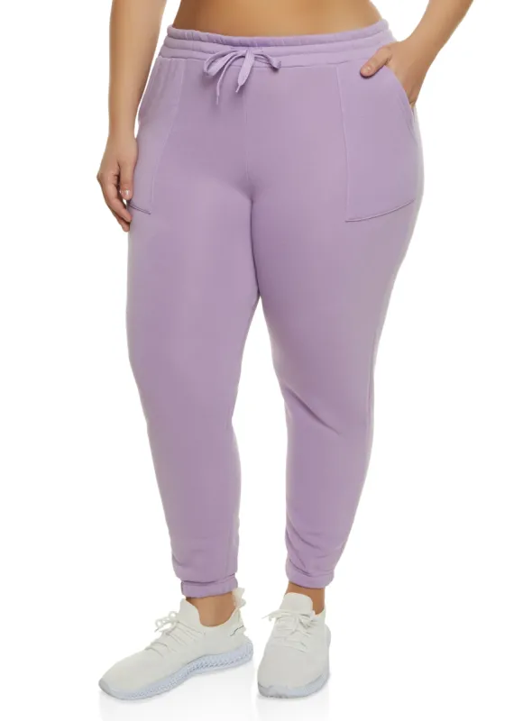 Plus Size Fleece Drawstring Sweatpants sold by Rainbow