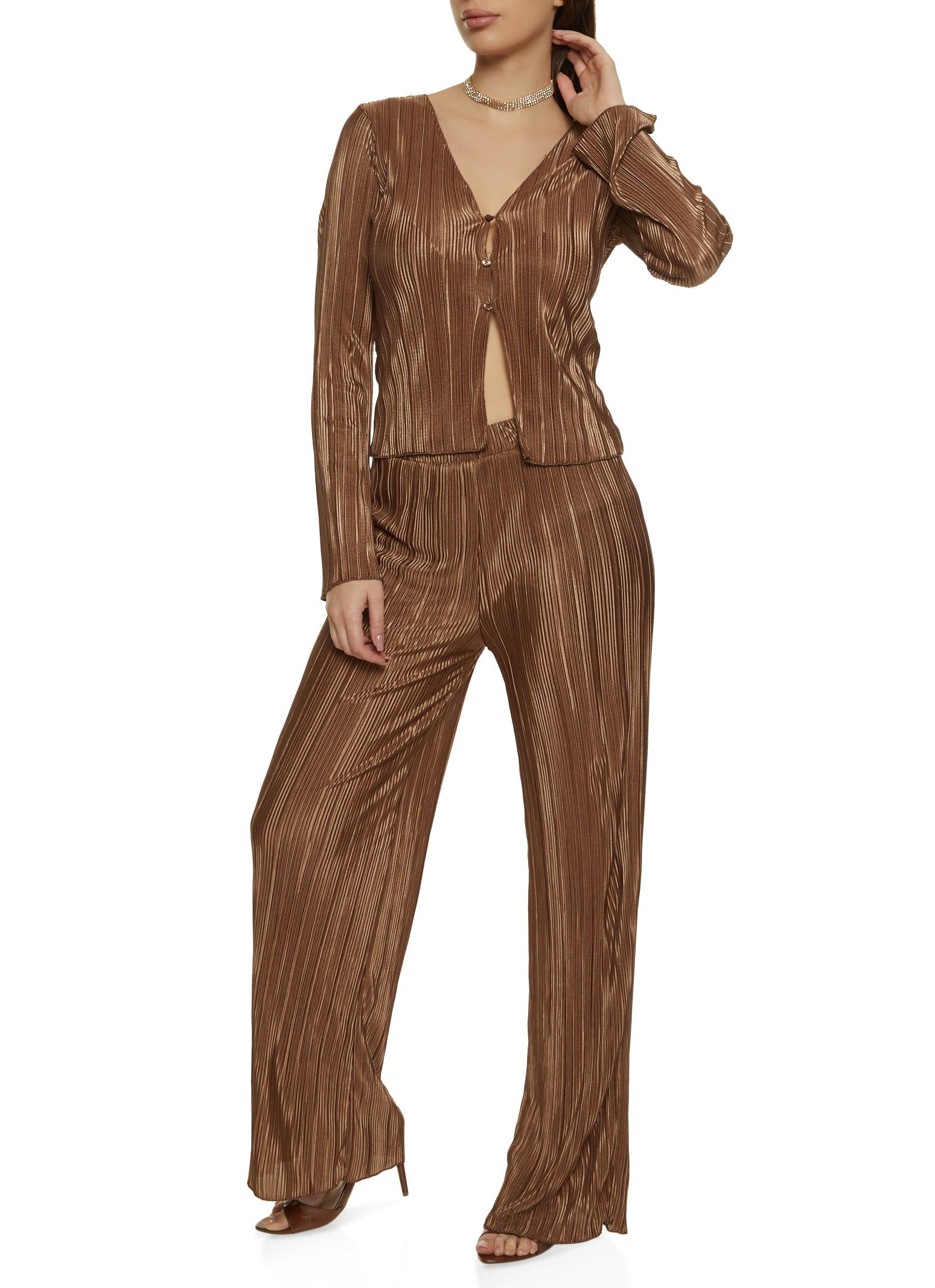 Plisse Button Front Blouse sold by Rainbow product image thumbnail 2