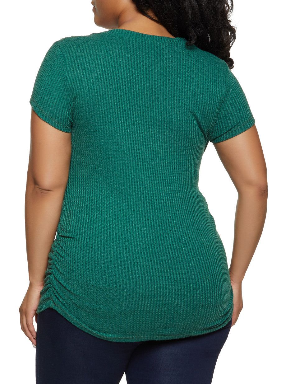 Plus Size Basic V Neck T Shirt sold by Rainbow product image thumbnail 2