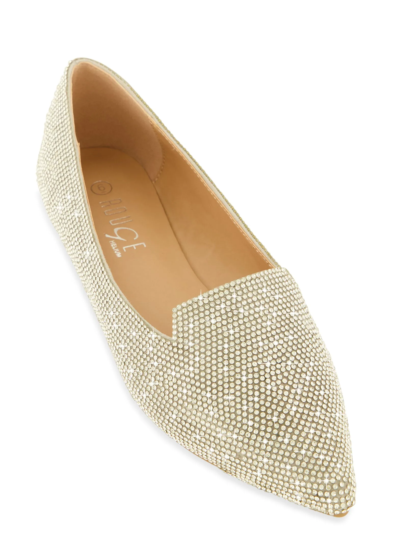 Rhinestone Studded Pointed Toe Flats sold by Rainbow