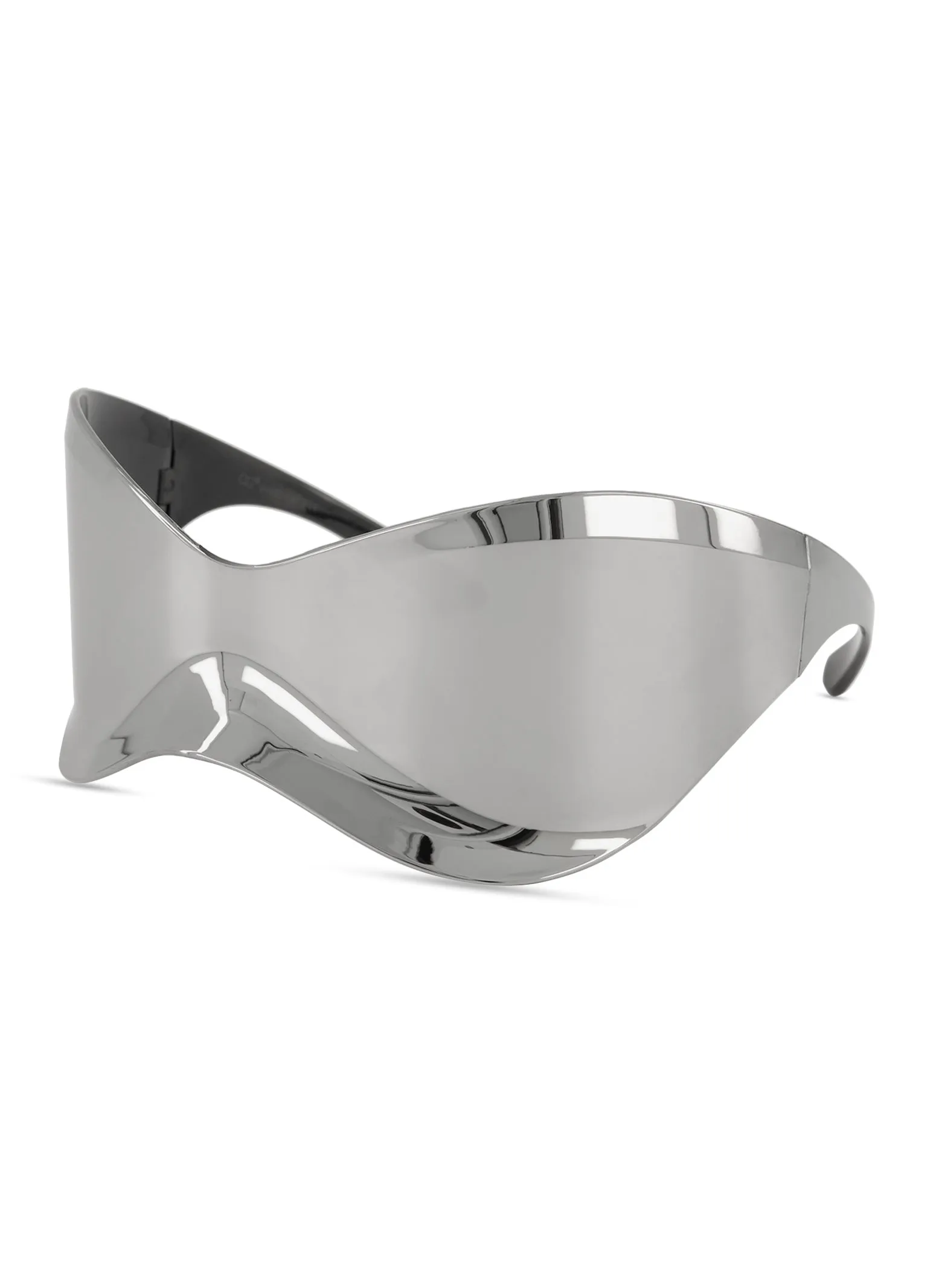 Oversized Rimless Butterfly Wrap Shield Sunglasses sold by Rainbow product image thumbnail 3