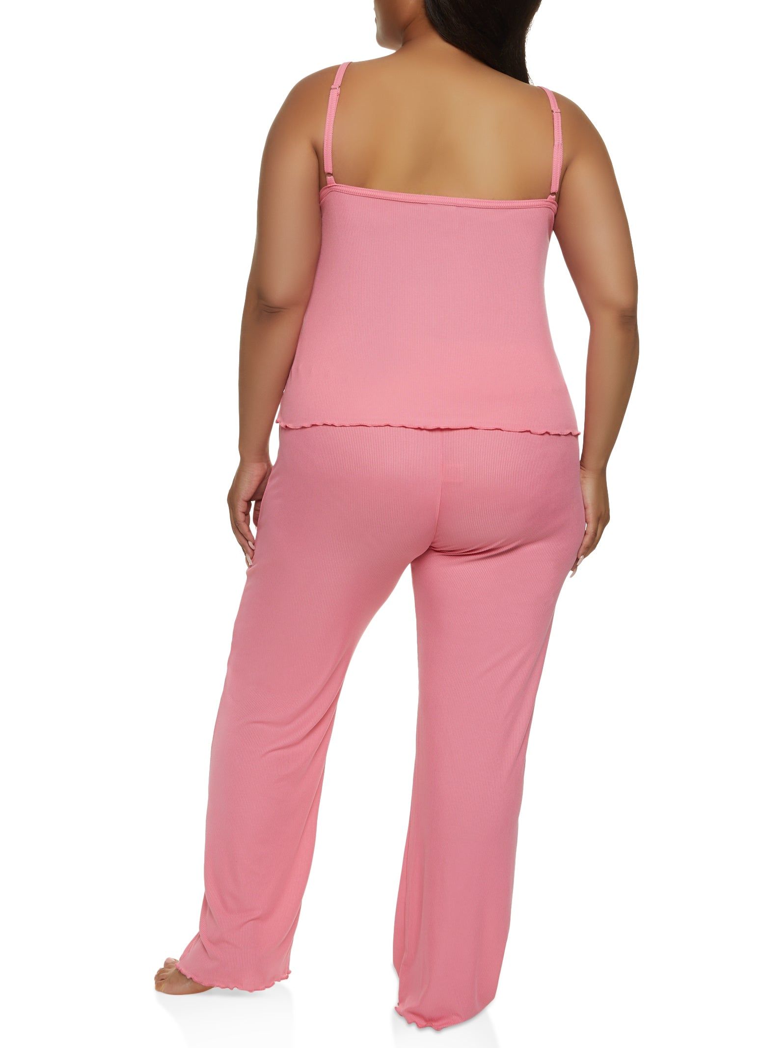 Plus Size Lettuce Edge Pajama Cami and Pants sold by Rainbow product image thumbnail 3