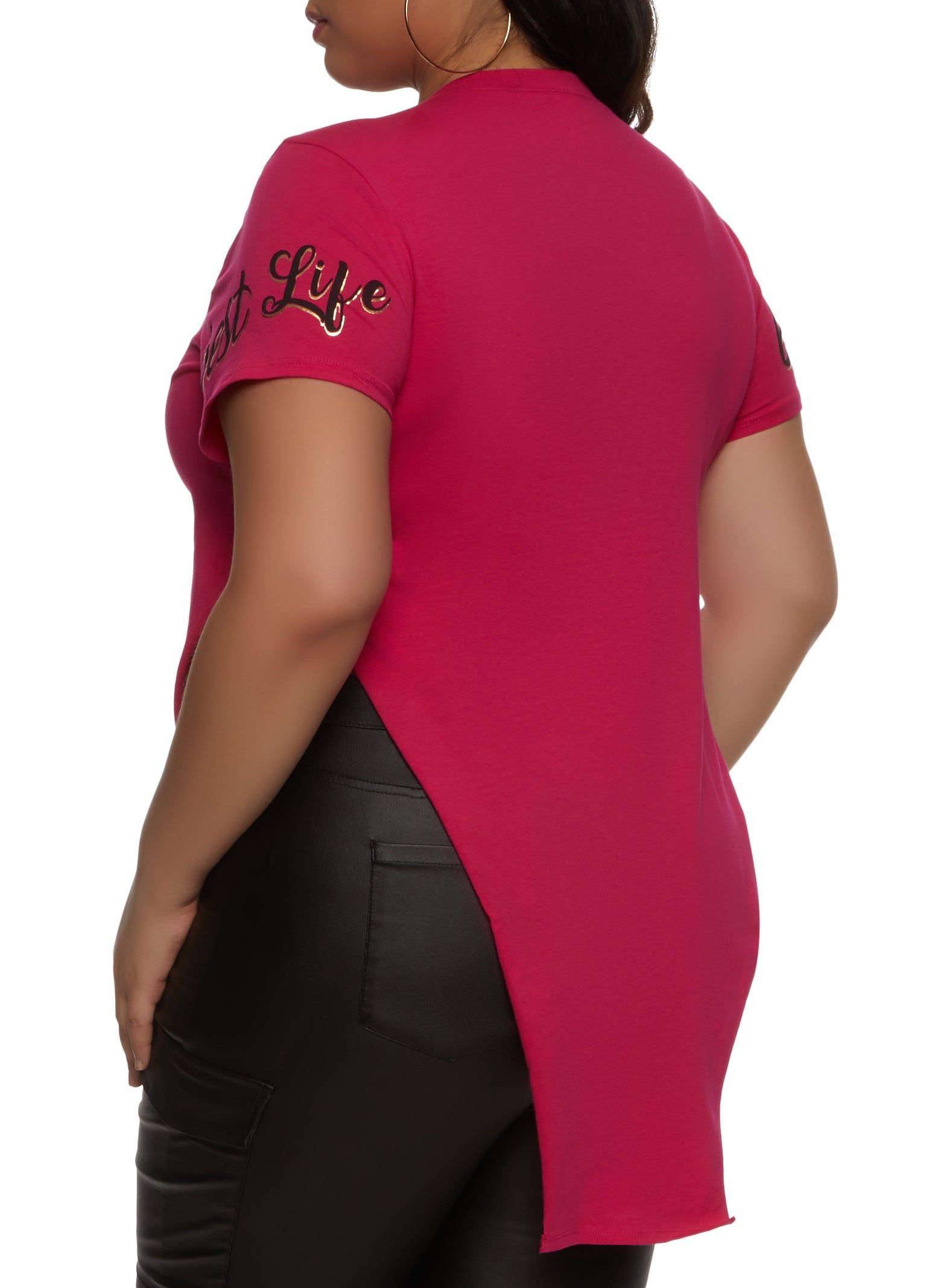 Plus Size Living My Best Life Notch Neck Top sold by Rainbow product image thumbnail 2