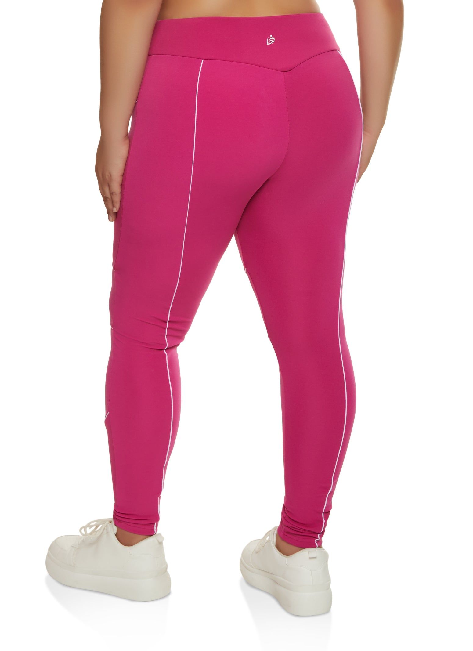 Plus Size High Waist Contrast Piping Leggings sold by Rainbow product image thumbnail 2