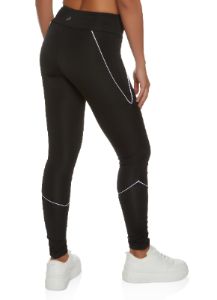 Contrast Piping Detail High Waist Leggings sold by Rainbow
