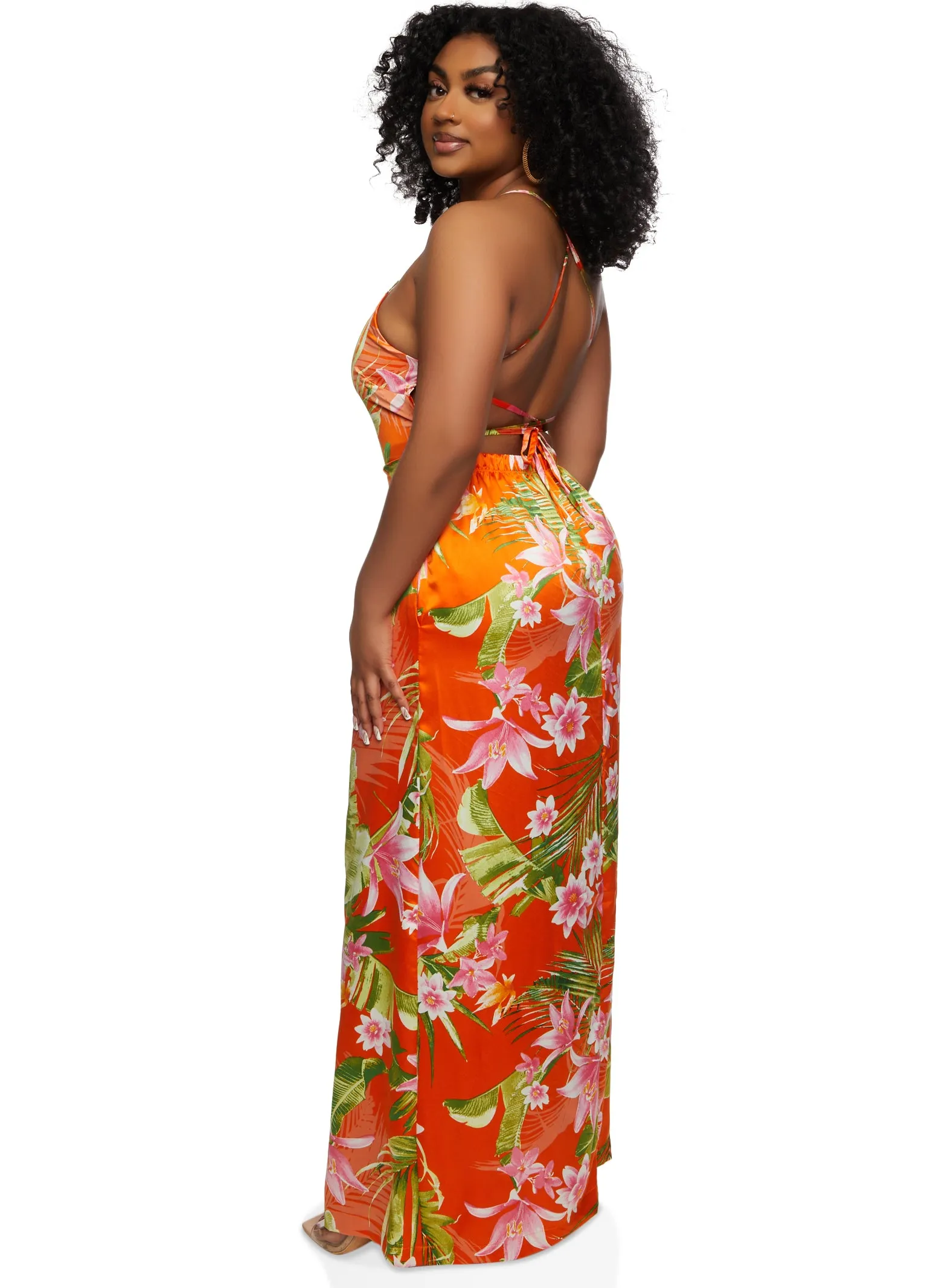 Haute Monde Tropical Print Cami Maxi Dress sold by Rainbow product image thumbnail 3