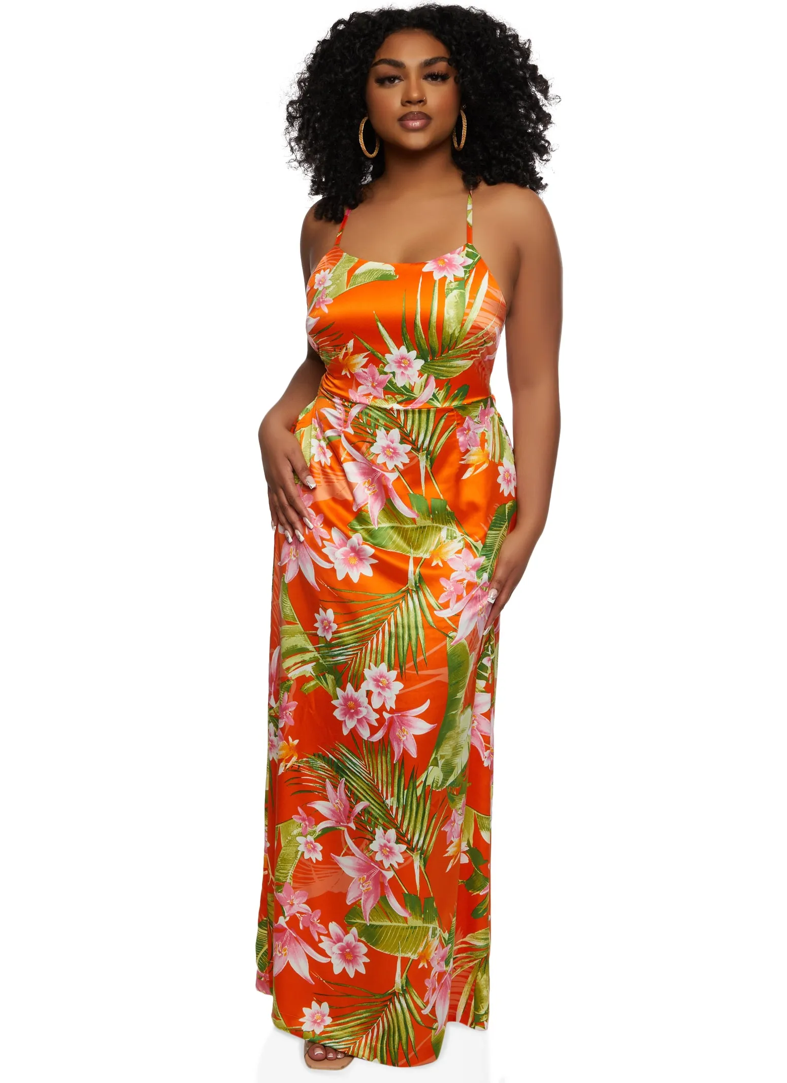 Haute Monde Tropical Print Cami Maxi Dress sold by Rainbow product image thumbnail 2