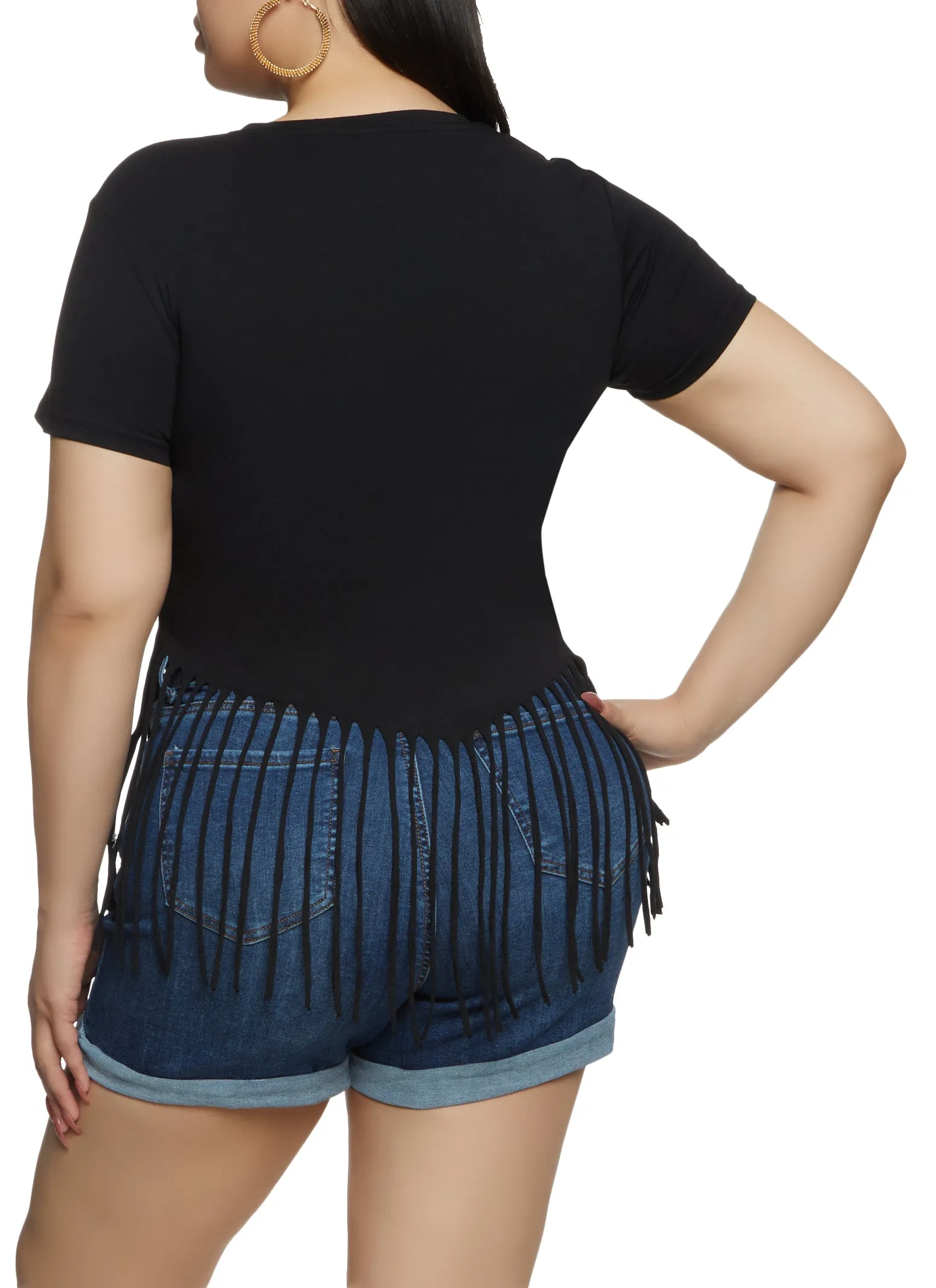 Plus Size Fringe Queen Bee Foil Graphic Tee sold by Rainbow product image thumbnail 2