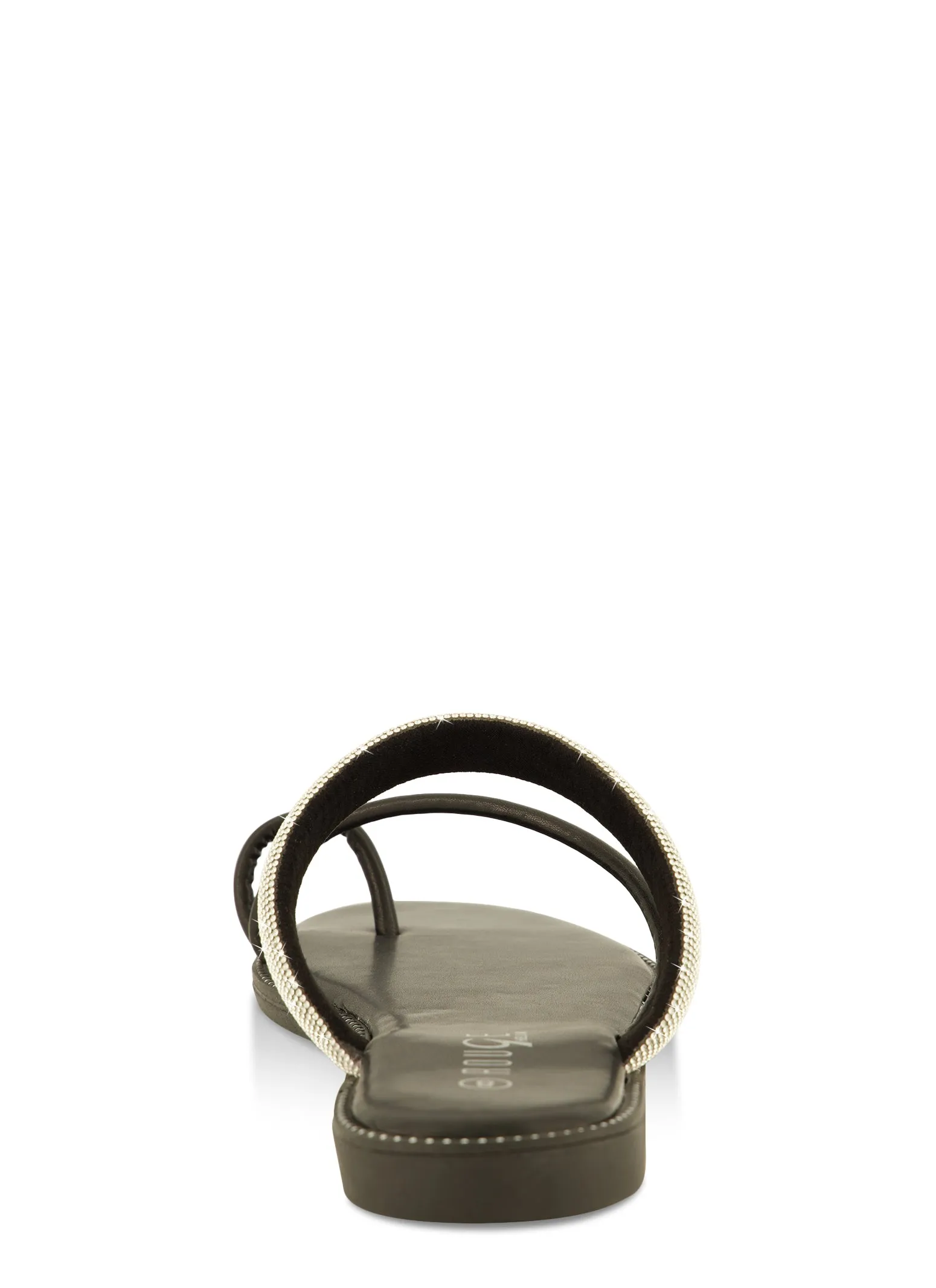 Studded Rhinestone Band Toe Loop Slide Sandals sold by Rainbow product image thumbnail 3