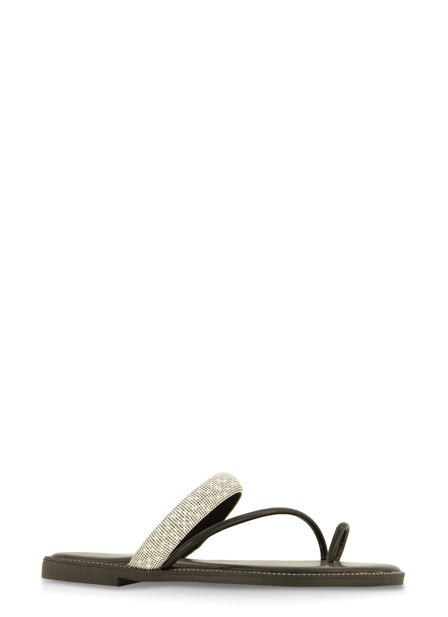 Studded Rhinestone Band Toe Loop Slide Sandals sold by Rainbow product image thumbnail 2