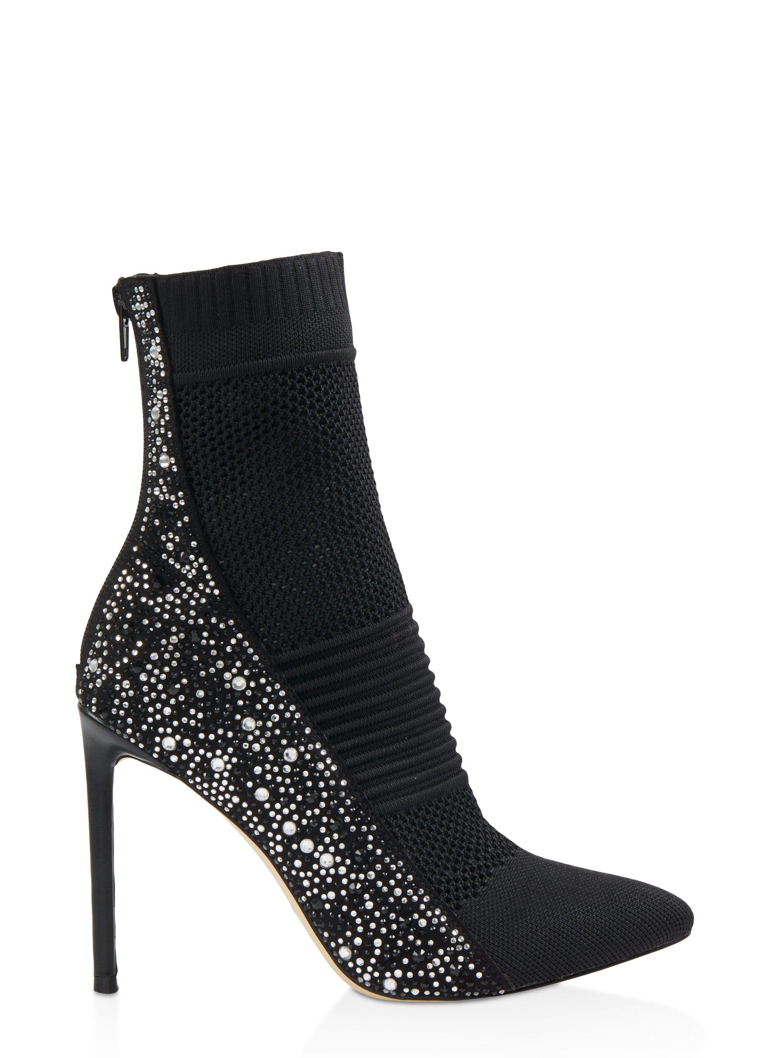 Rhinestone Studded Stiletto Booties sold by Rainbow product image thumbnail 2