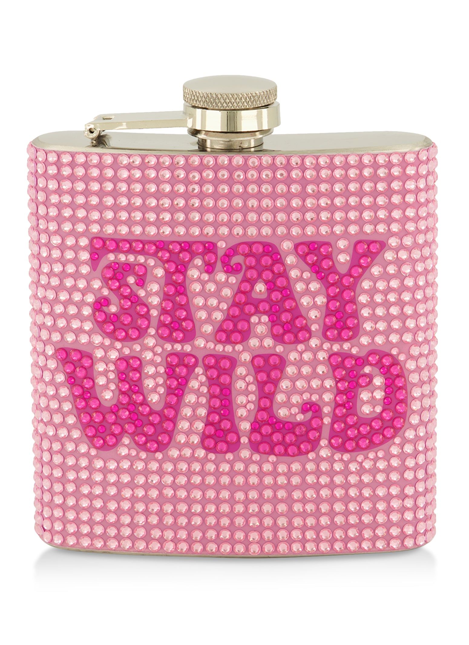 Stay Wild Rhinestone Studded Flask sold by Rainbow
