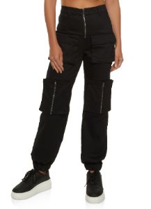 Zip Front Cargo Joggers sold by Rainbow