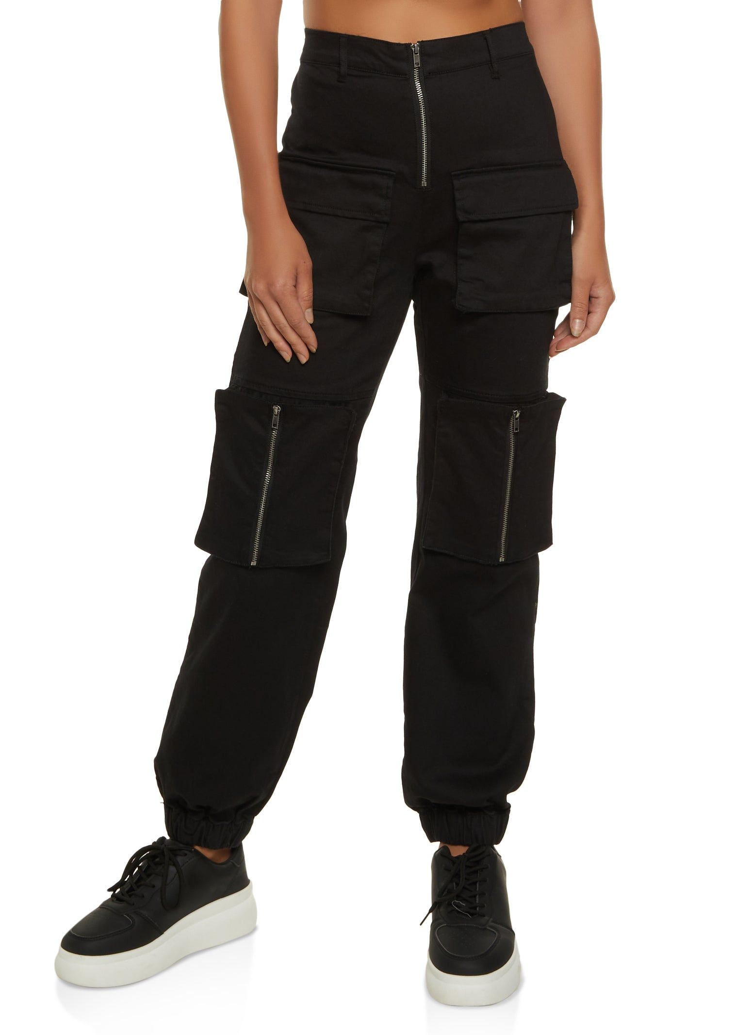 Zip Front Cargo Joggers sold by Rainbow
