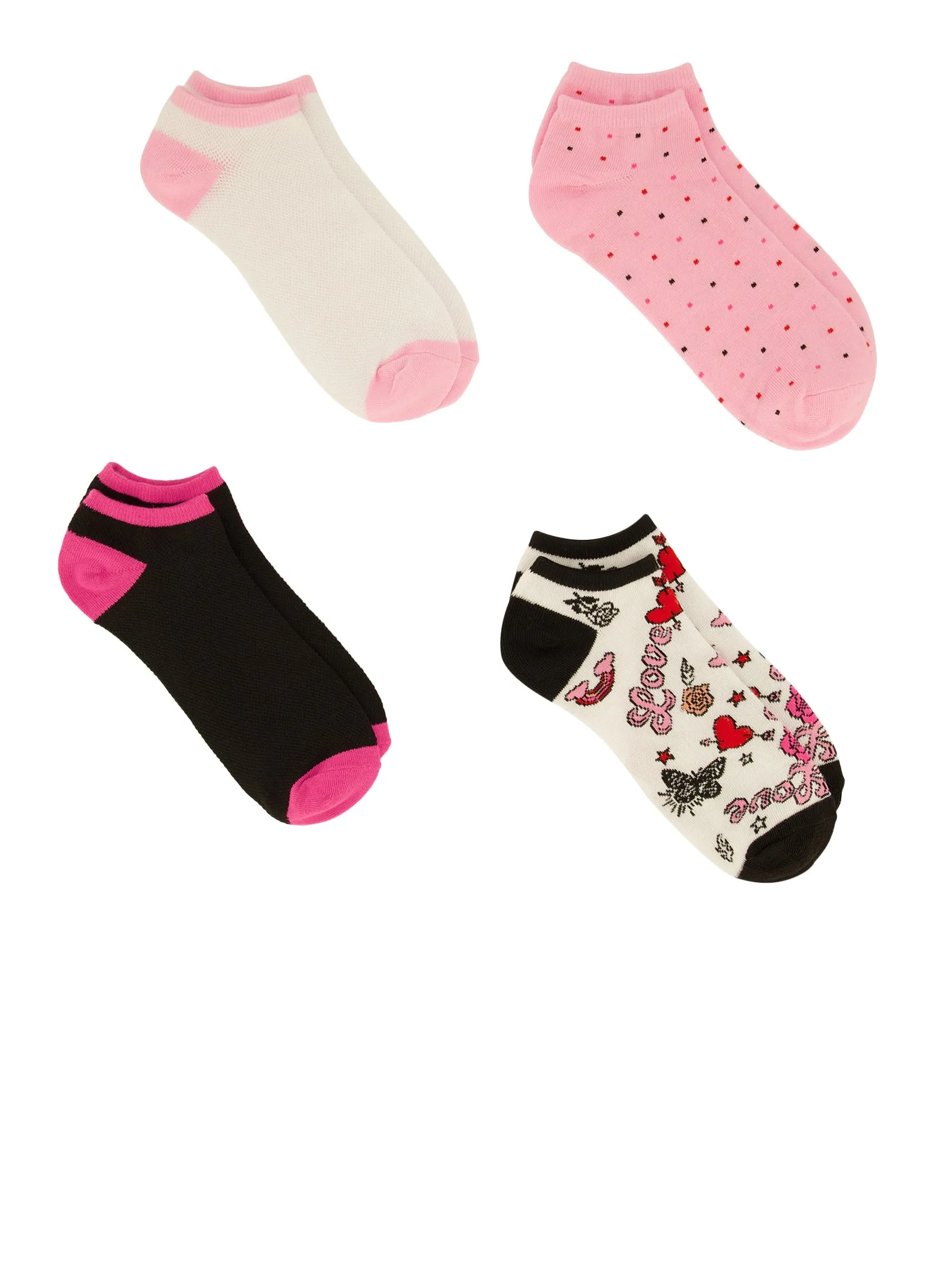 Love Patterned Socks 4 Pack sold by Rainbow product image thumbnail 2