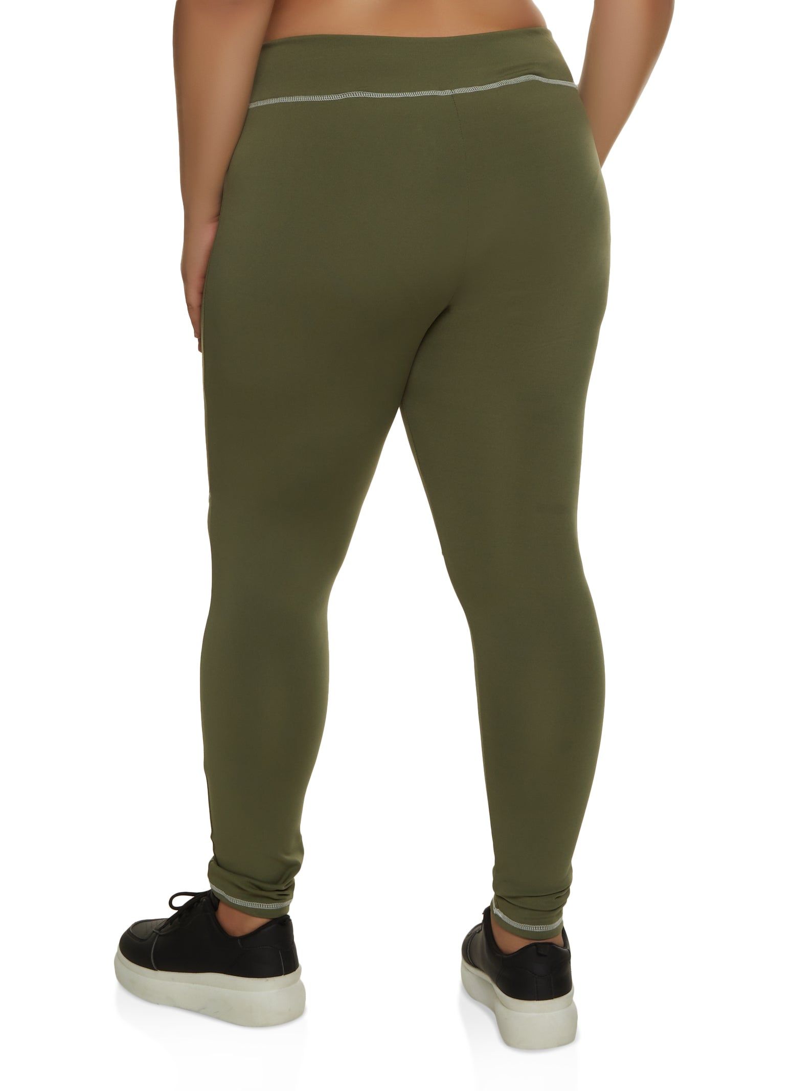 Plus Size Contrast Stitch Detail Leggings sold by Rainbow product image thumbnail 2