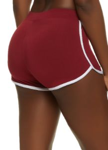 Graphic Contrast Trim Dolphin Shorts sold by Rainbow