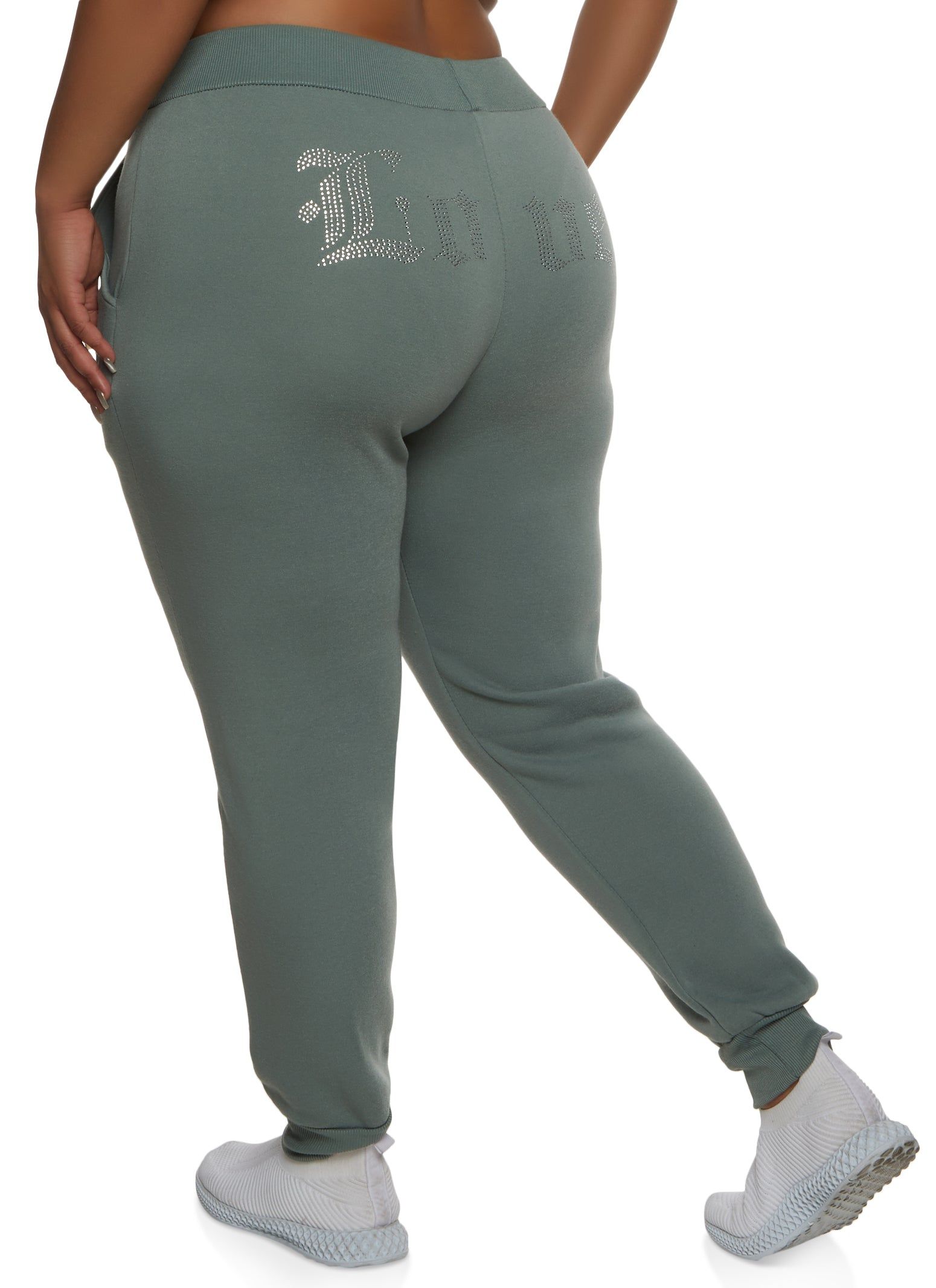 Plus Size Love Rhinestone Joggers sold by Rainbow product image thumbnail 2