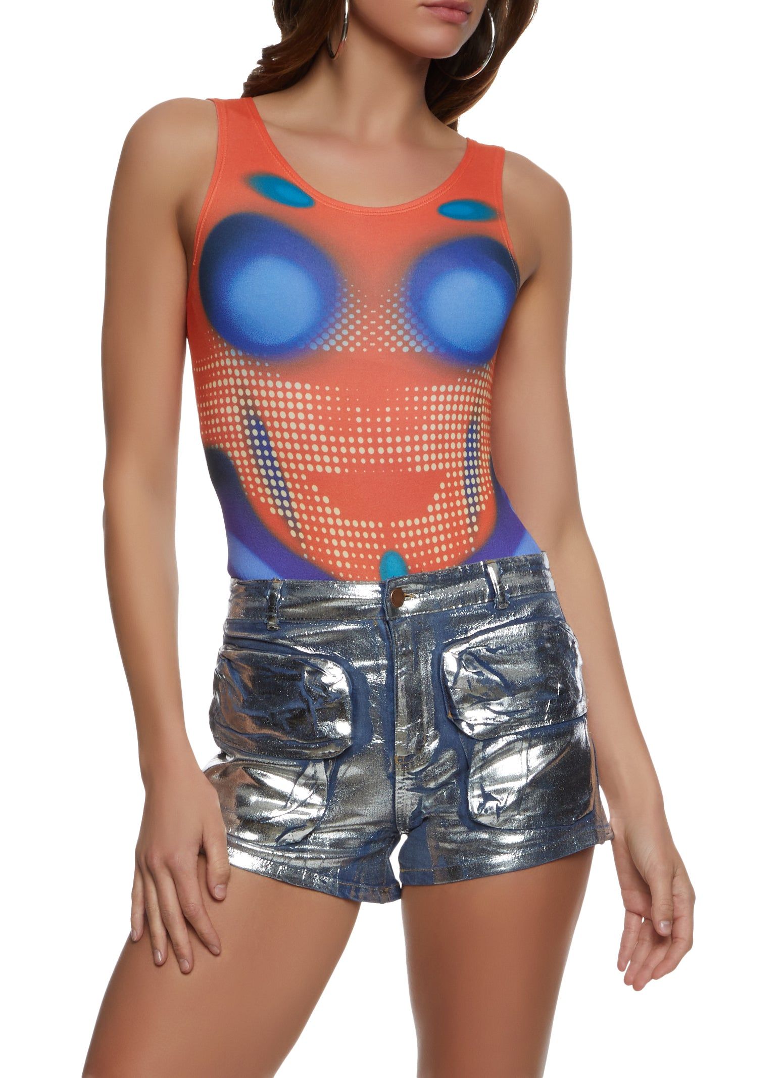 Body Heat Print Tank Bodysuit sold by Rainbow product image thumbnail 2