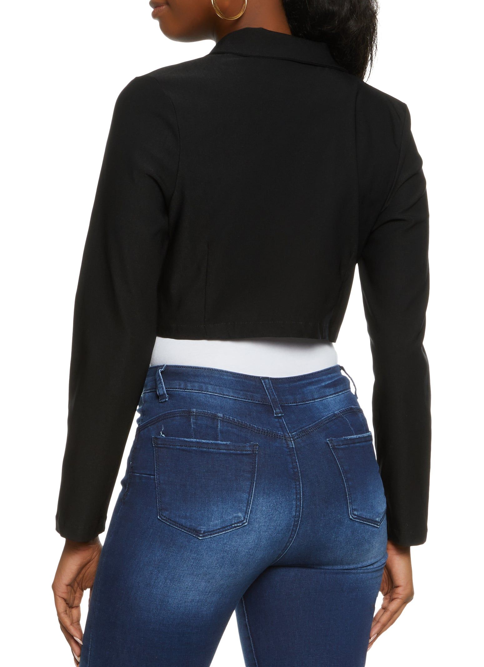 Solid Cropped Blazer sold by Rainbow product image thumbnail 2