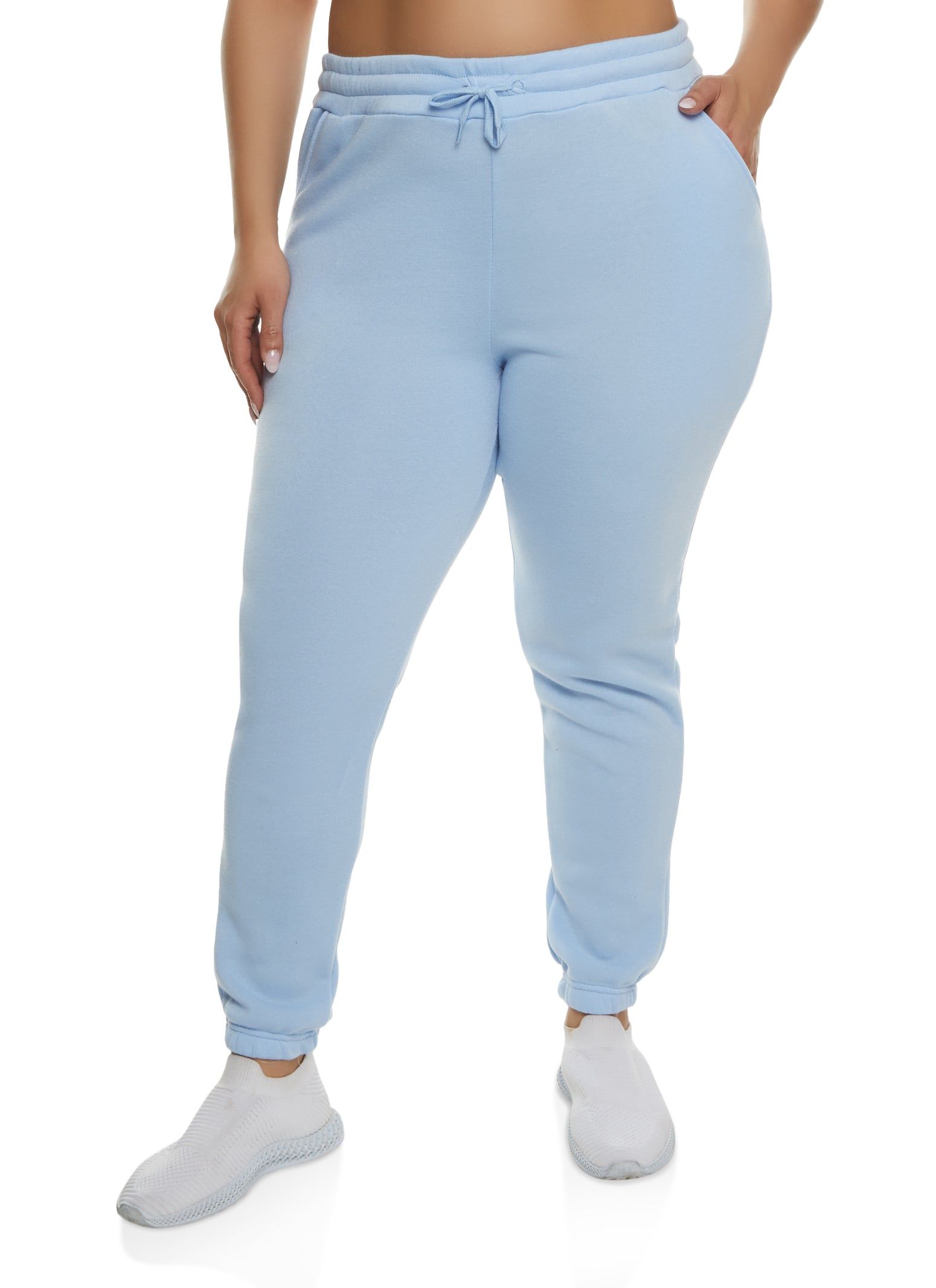 Plus Size Solid Drawstring Joggers sold by Rainbow