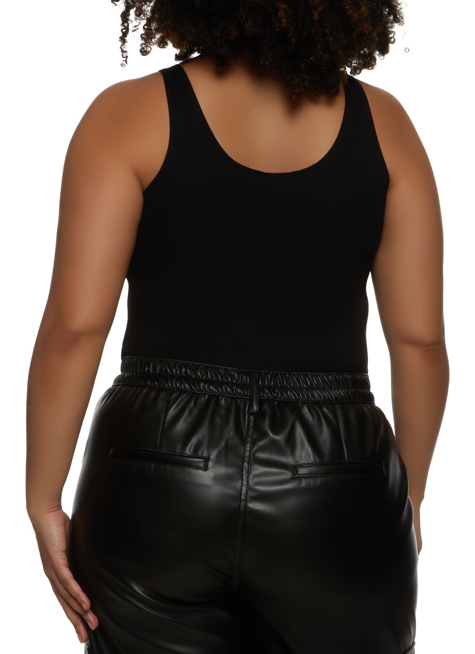 Plus Size Scoop Neck Tank Bodysuit sold by Rainbow product image thumbnail 3