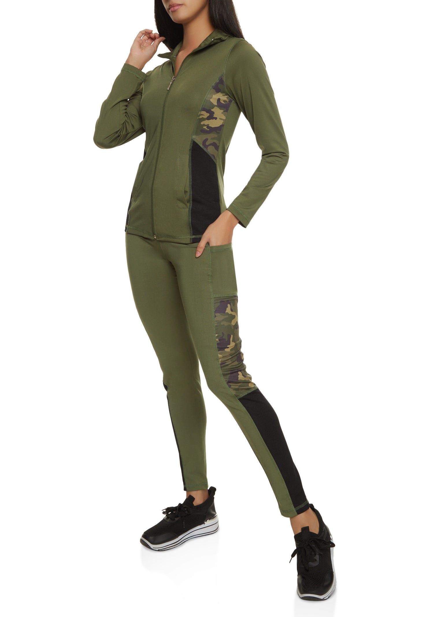 Color Block Camo Detail Track Jacket sold by Rainbow product image thumbnail 2