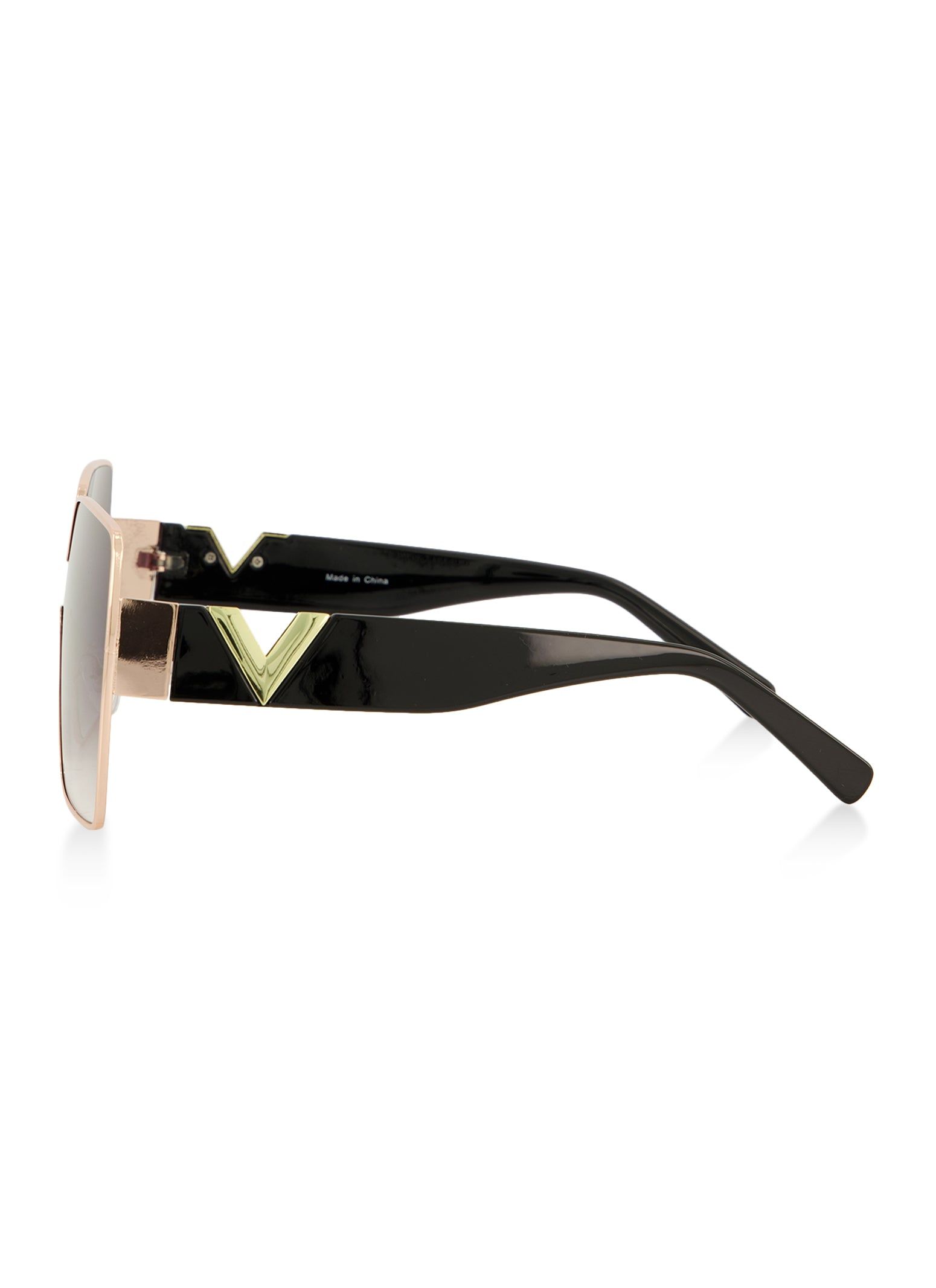 Oversize Metallic Rim Shield Sunglasses sold by Rainbow product image thumbnail 3