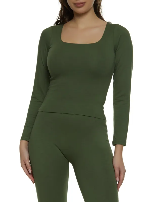 Scoop Neck Long Sleeve Tee sold by Rainbow