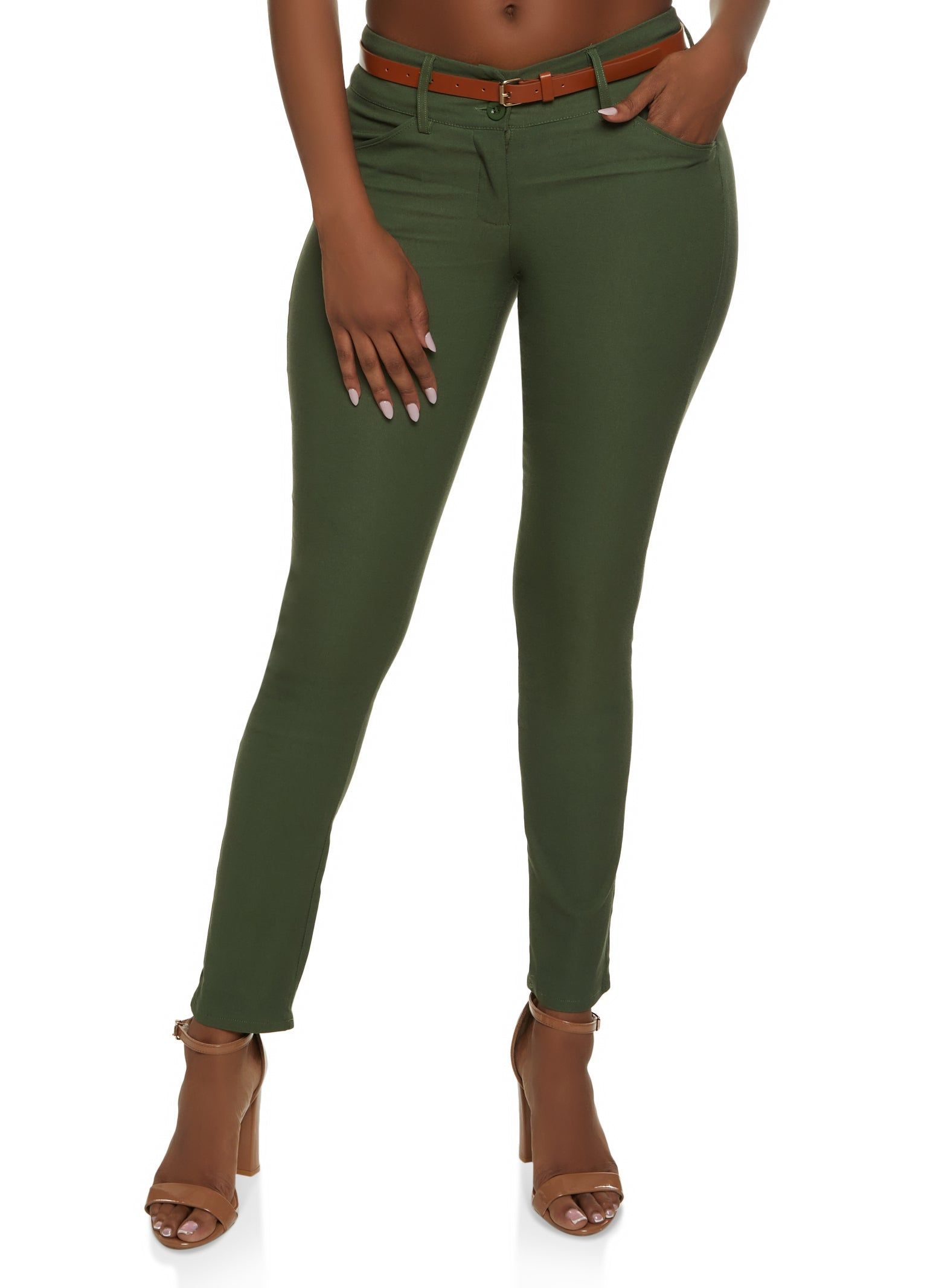 Belted Skinny Dress Pants sold by Rainbow product image thumbnail 2