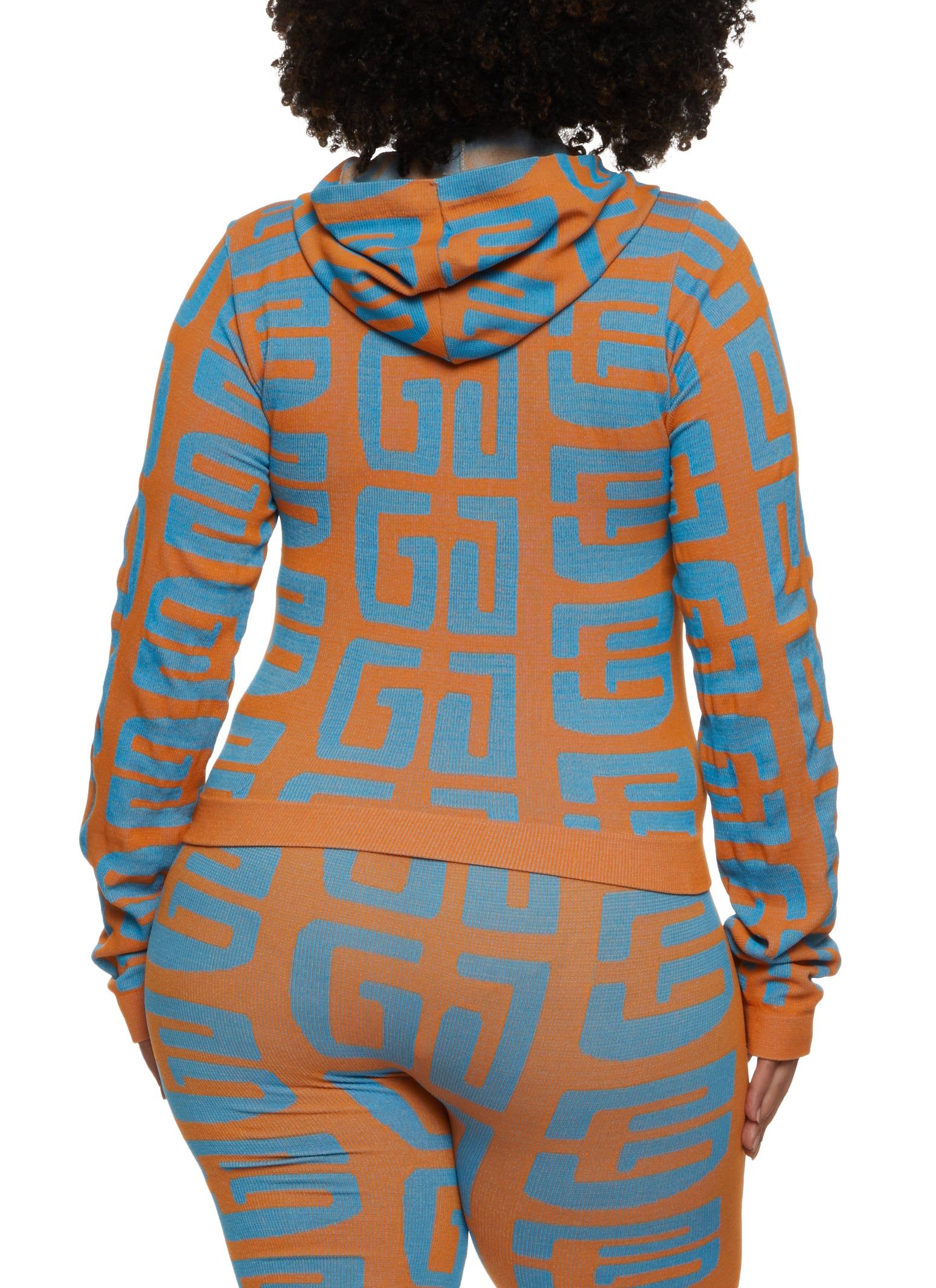 Plus Size Seamless Geometric Print Track Jacket sold by Rainbow product image thumbnail 3