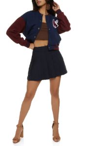 Fleece Chenille Patch Letterman Jacket sold by Rainbow