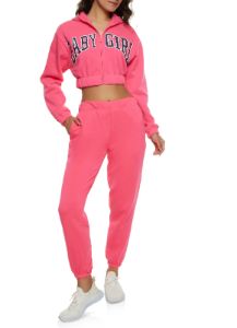 Baby Girl Varsity Graphic Cropped Hoodie sold by Rainbow