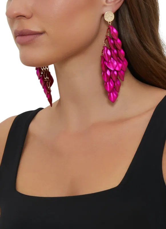 Petal Dangle Drop Earrings sold by Rainbow