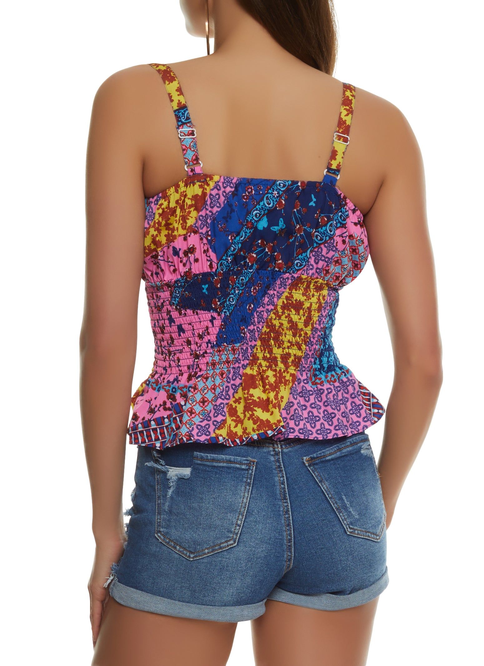 Mixed Print Smocked Cami Top sold by Rainbow product image thumbnail 2