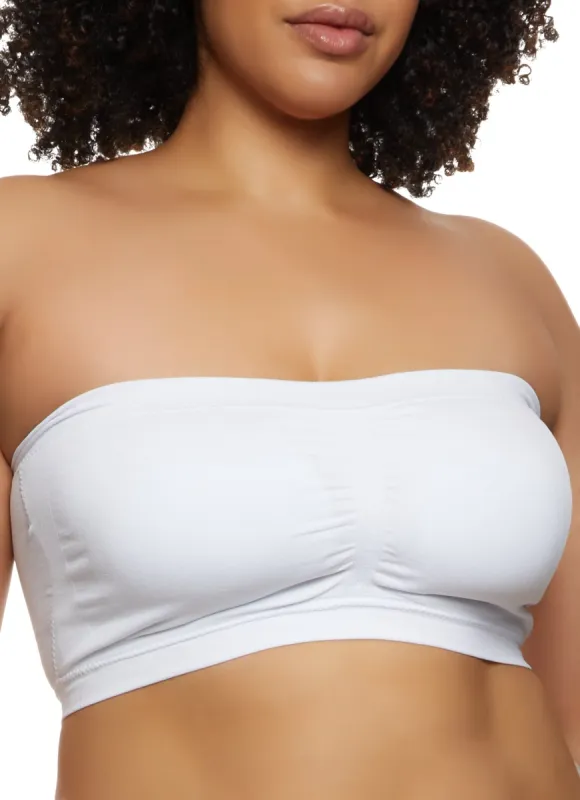 Plus Size Seamless Padded Bandeau Bra sold by Rainbow