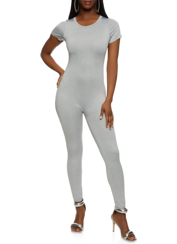 Short Sleeve Crew Neck Jumpsuit sold by Rainbow