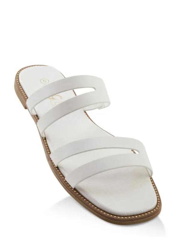 Cut Out Double Band Slide Sandals sold by Rainbow