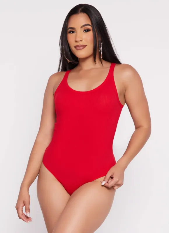 Basic Scoop Neck Tank Bodysuit sold by Rainbow