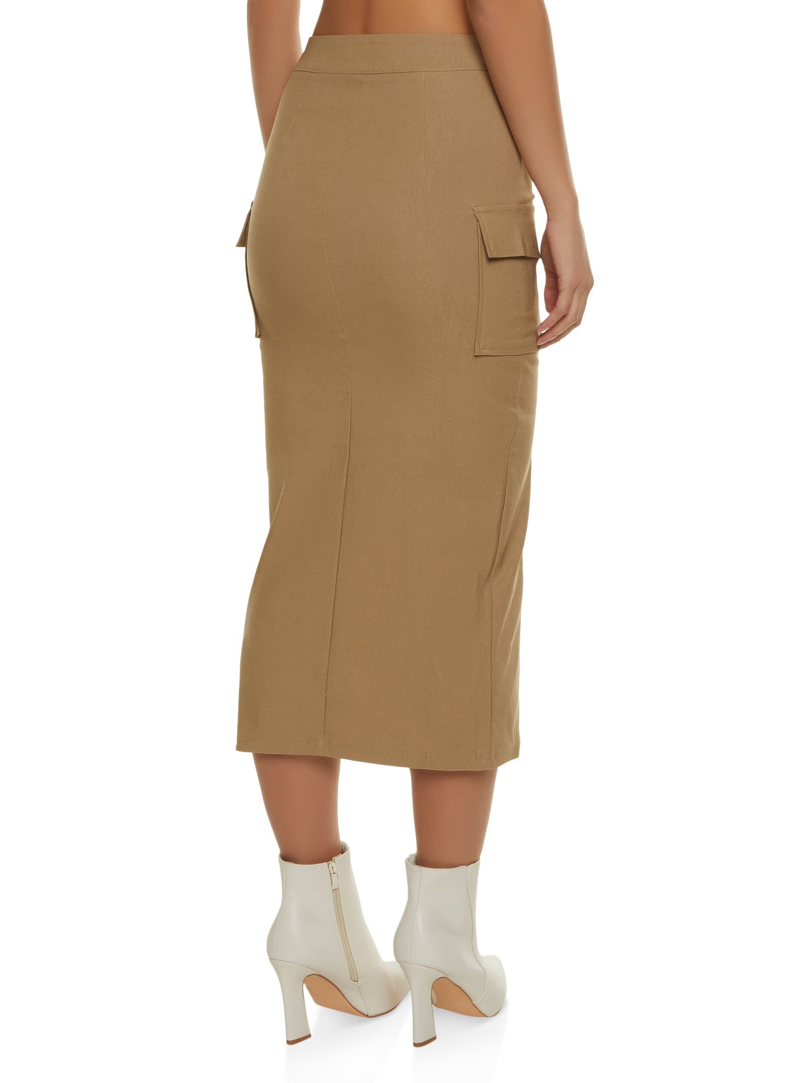 Split Hem Cargo Pocket Maxi Skirt sold by Rainbow product image thumbnail 3