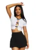 Bow Cut Out Crop Top sold by Rainbow