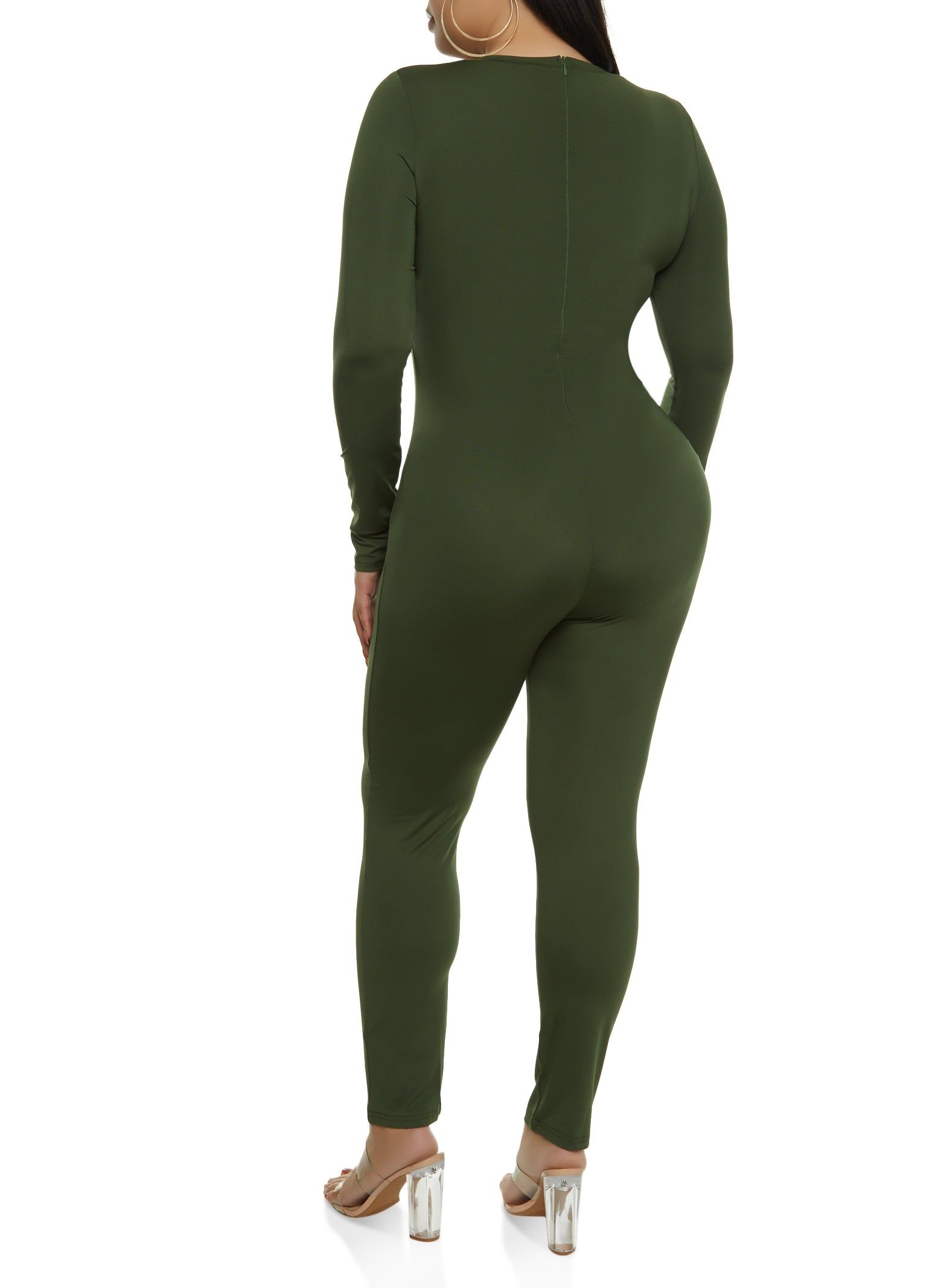 Plus Size Daisy Long Sleeve Crew Neck Catsuit sold by Rainbow product image thumbnail 2