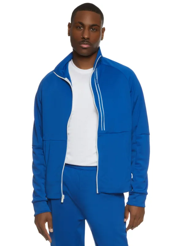 Mens Zip Front Long Sleeve Sweatshirt sold by Rainbow