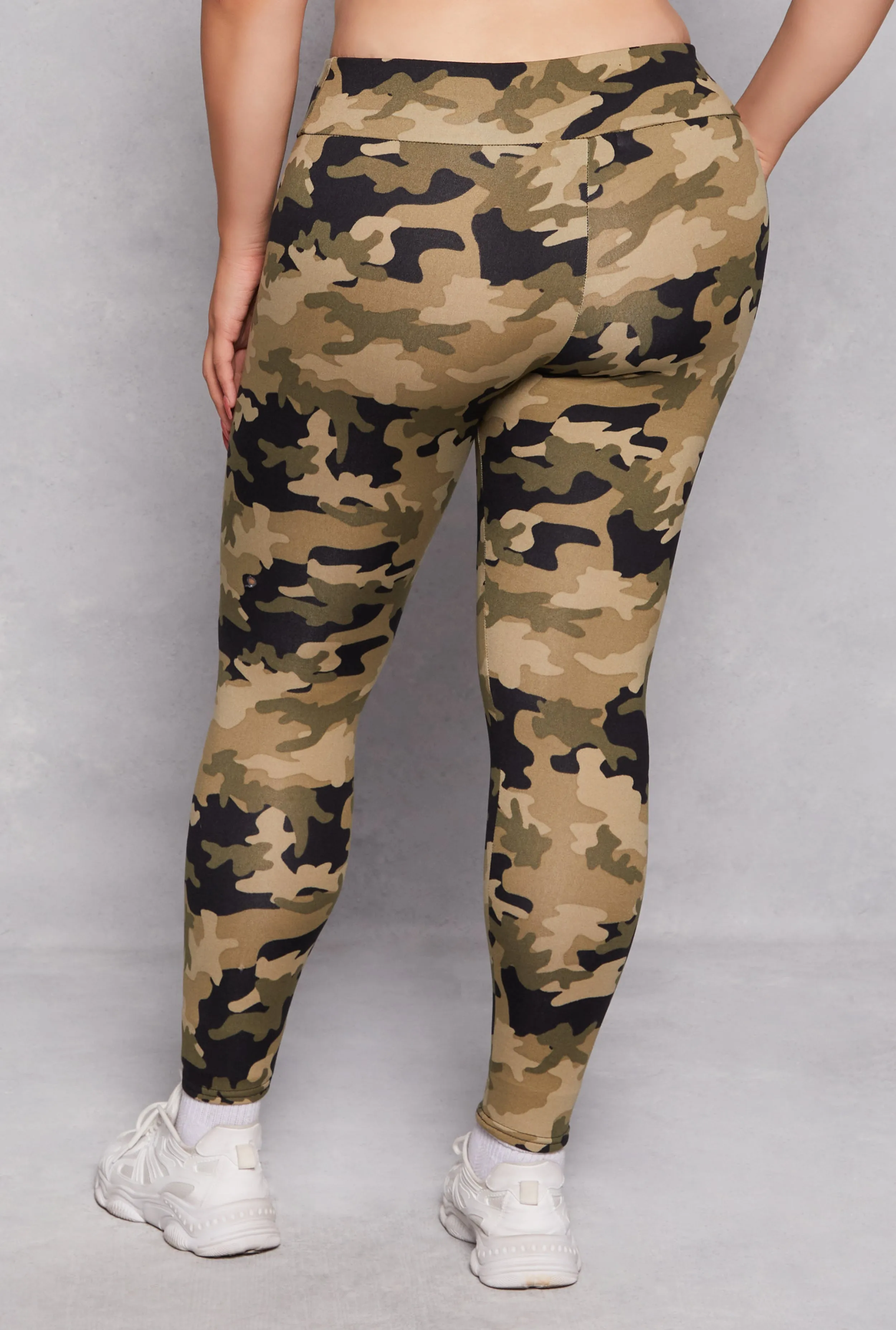Plus Size Camo High Waist Leggings sold by Rainbow product image thumbnail 4